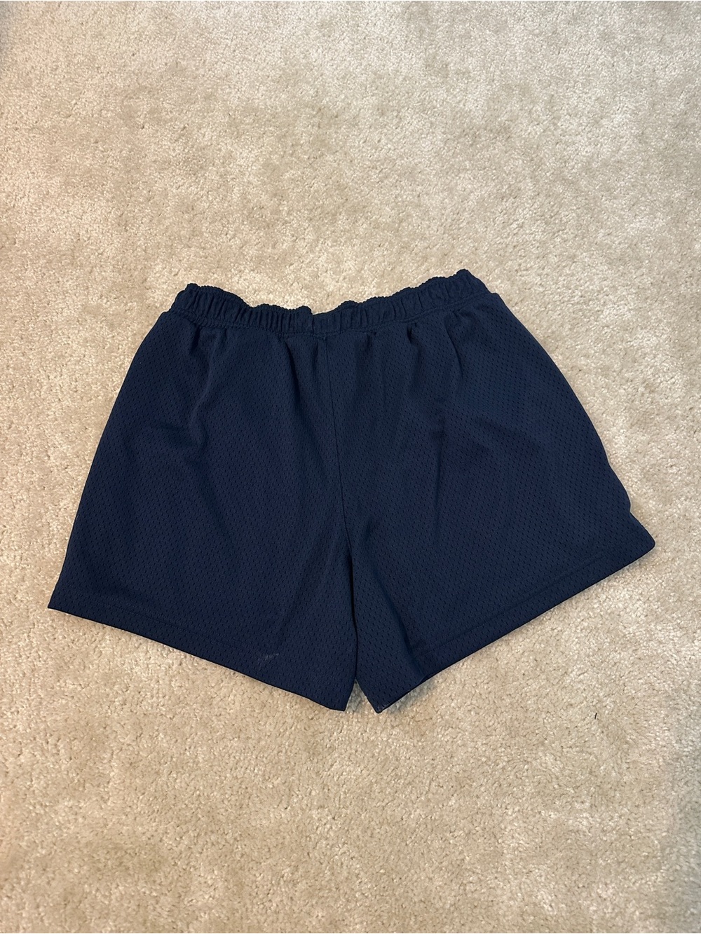 Gymshark Navy Blue Athletic Shorts with White Logos - Picture 3 of 3